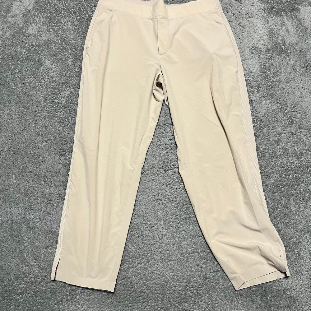 Athleta Brooklyn Ankle Pants Womens 14 Petite Cream Stretch Travel